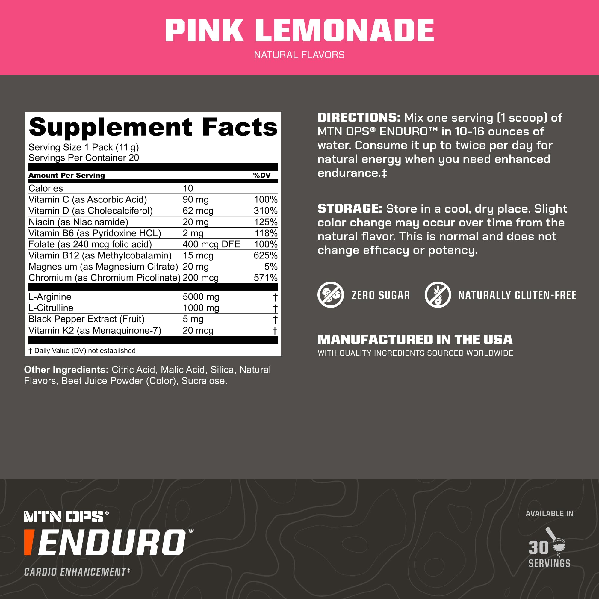 MTN OPS Enduro bottle with glass illustrating easy mixing for hydration during workouts.