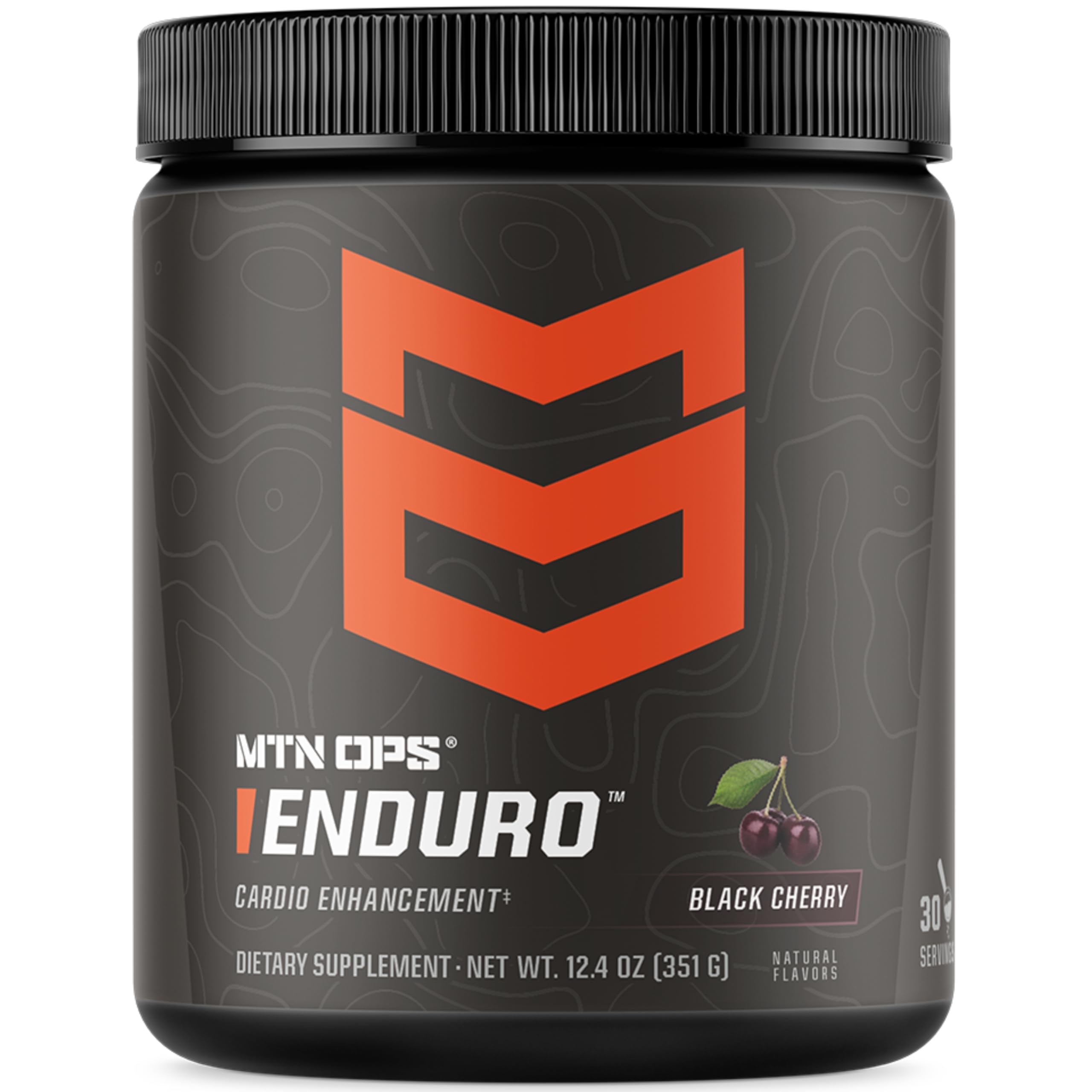 MTN OPS Enduro nitric oxide powder with scoop for non-stim workout support and hydration