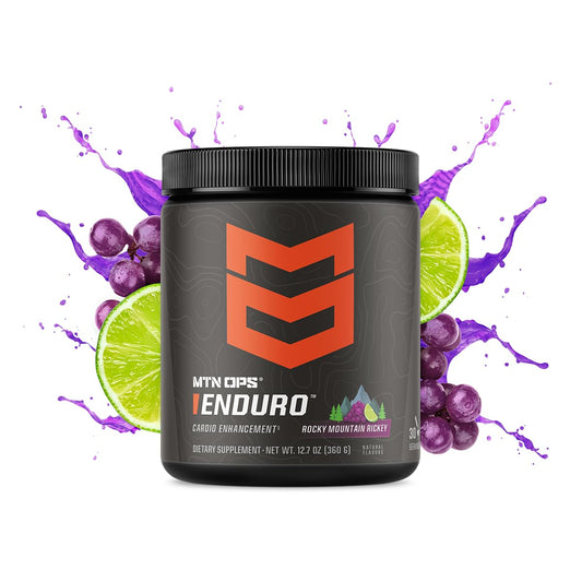 MTN OPS Enduro powder in glass demonstrates easy mix for training.