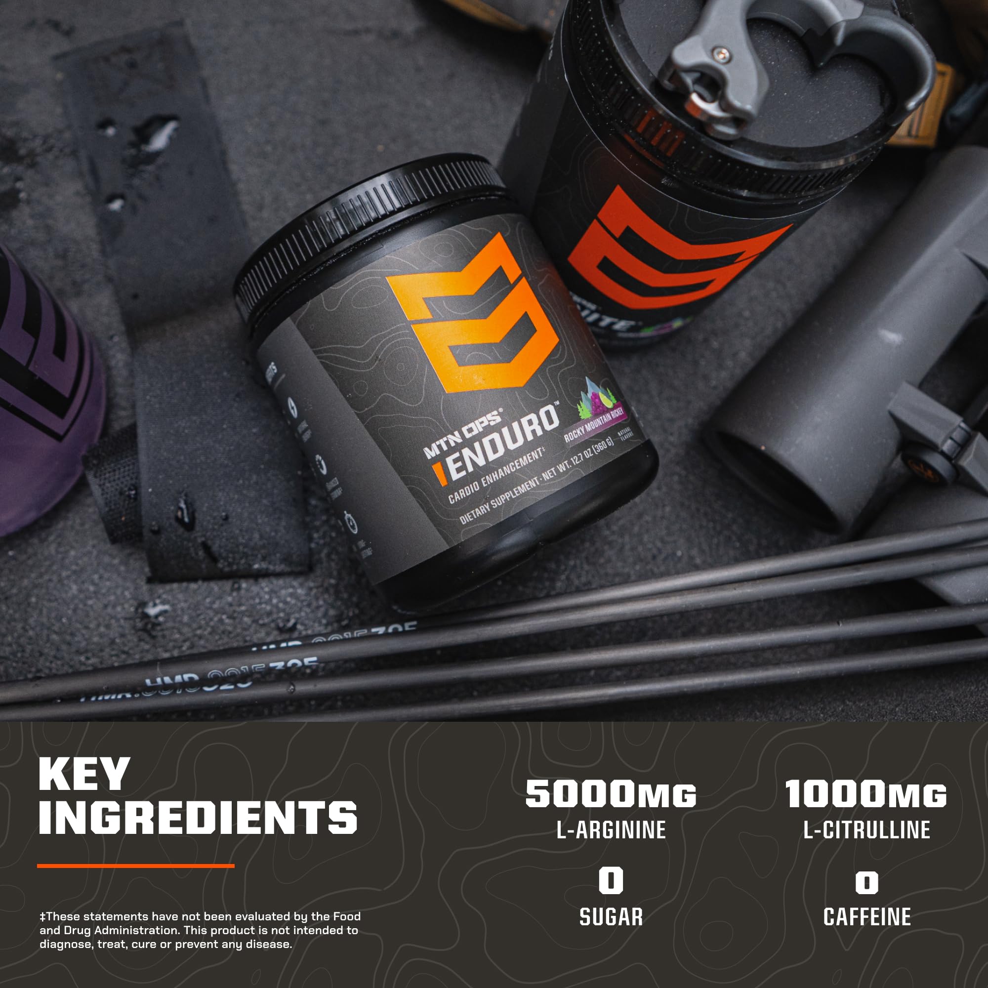 MTN OPS Enduro scoop ready to mix for workouts.