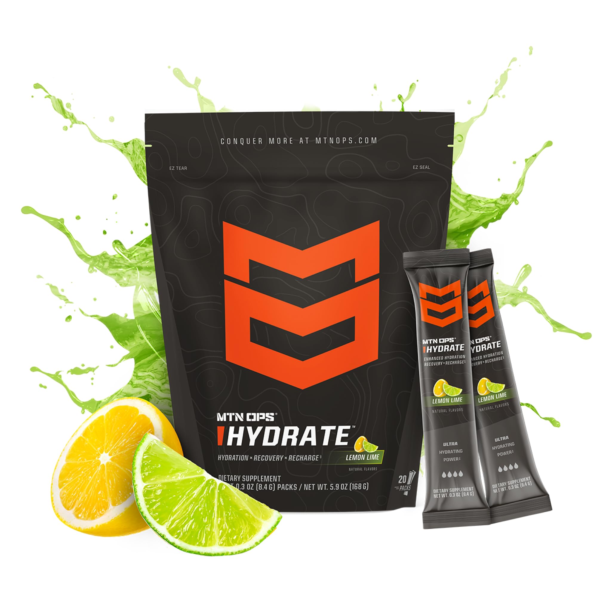 MTN OPS Hydrate gluten-free formula packet for clean daily hydration