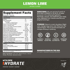 MTN OPS Hydrate ingredients blend highlighting electrolytes and minerals