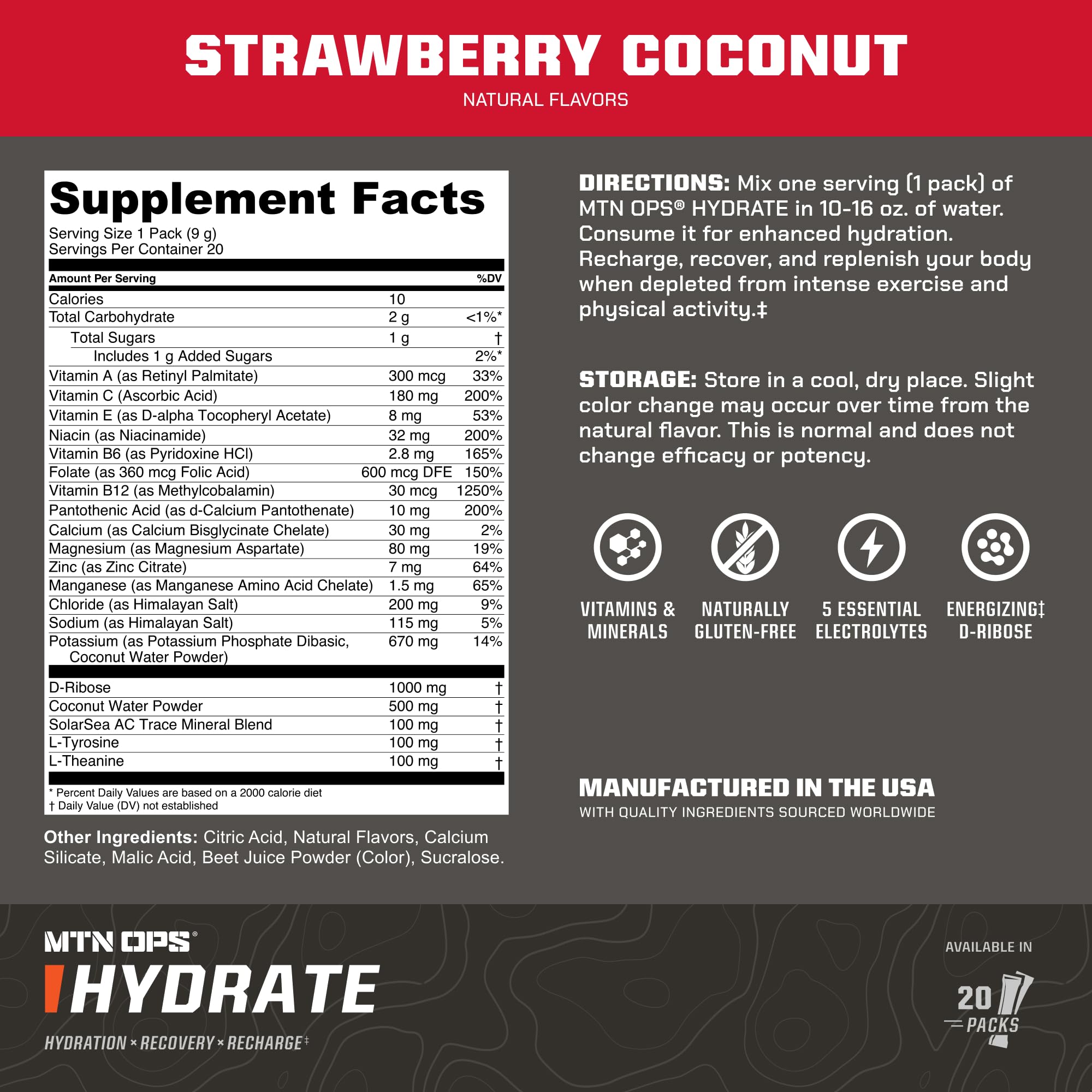 MTN OPS Hydrate on-the-go packs convenient for trail runs and gym sessions.