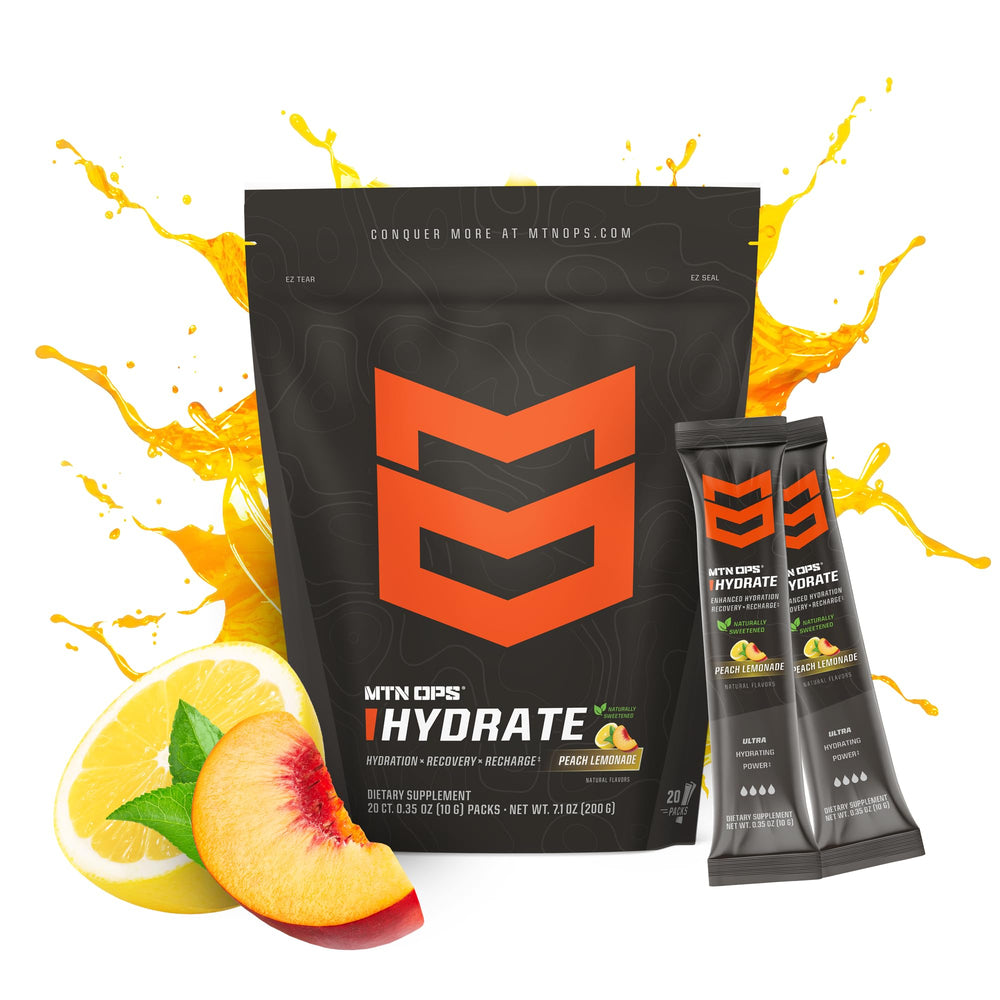 MTN OPS Hydrate scoop, precise electrolyte dosing for peak activity.