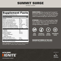 MTN OPS Ignite being stirred in water for fast hydration and focus
