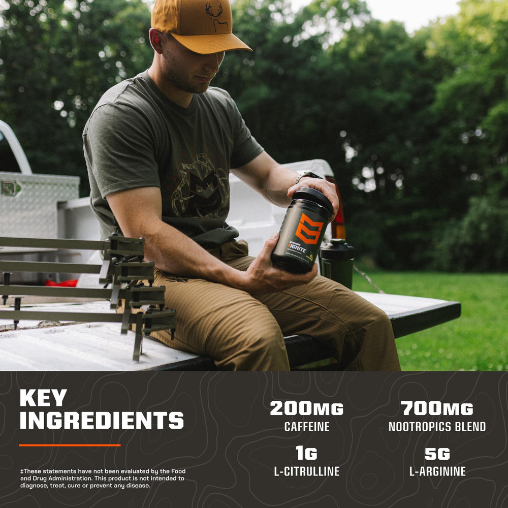 Powder dissolving in water with MTN OPS Ignite, no artificial sweeteners.