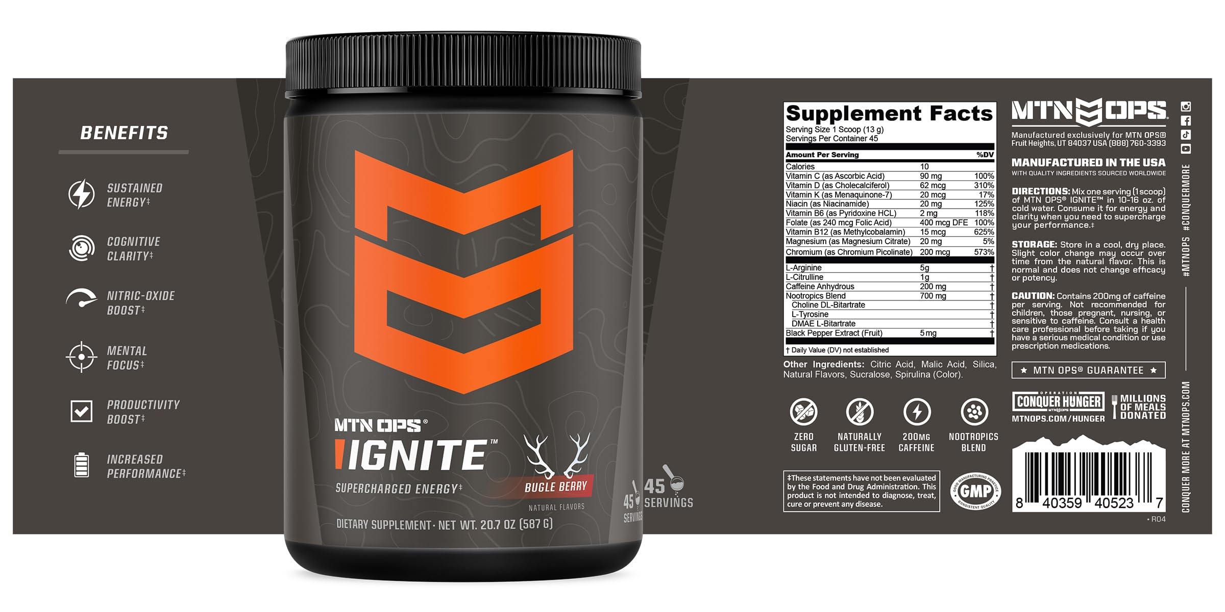 MTN OPS Ignite measuring scoop enables precise serving sizes