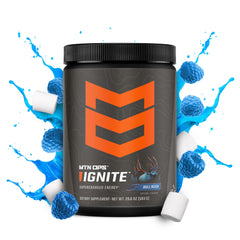 MTN OPS Ignite powder scoop ready to mix for focus and stamina