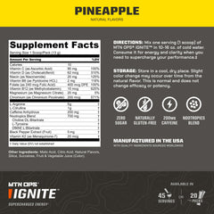 MTN OPS Ignite scoop measuring for precise dose before workouts