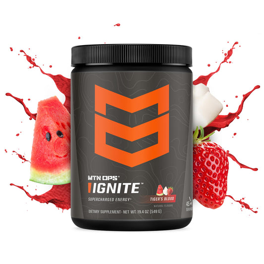 MTN OPS Ignite Tiger's Blood powder flavor ready to mix
