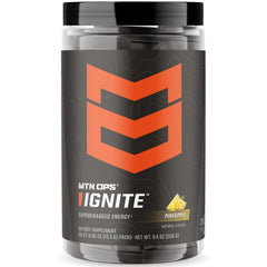 MTN OPS Ignite Trail Packs powder in scoop for hike-ready energy.