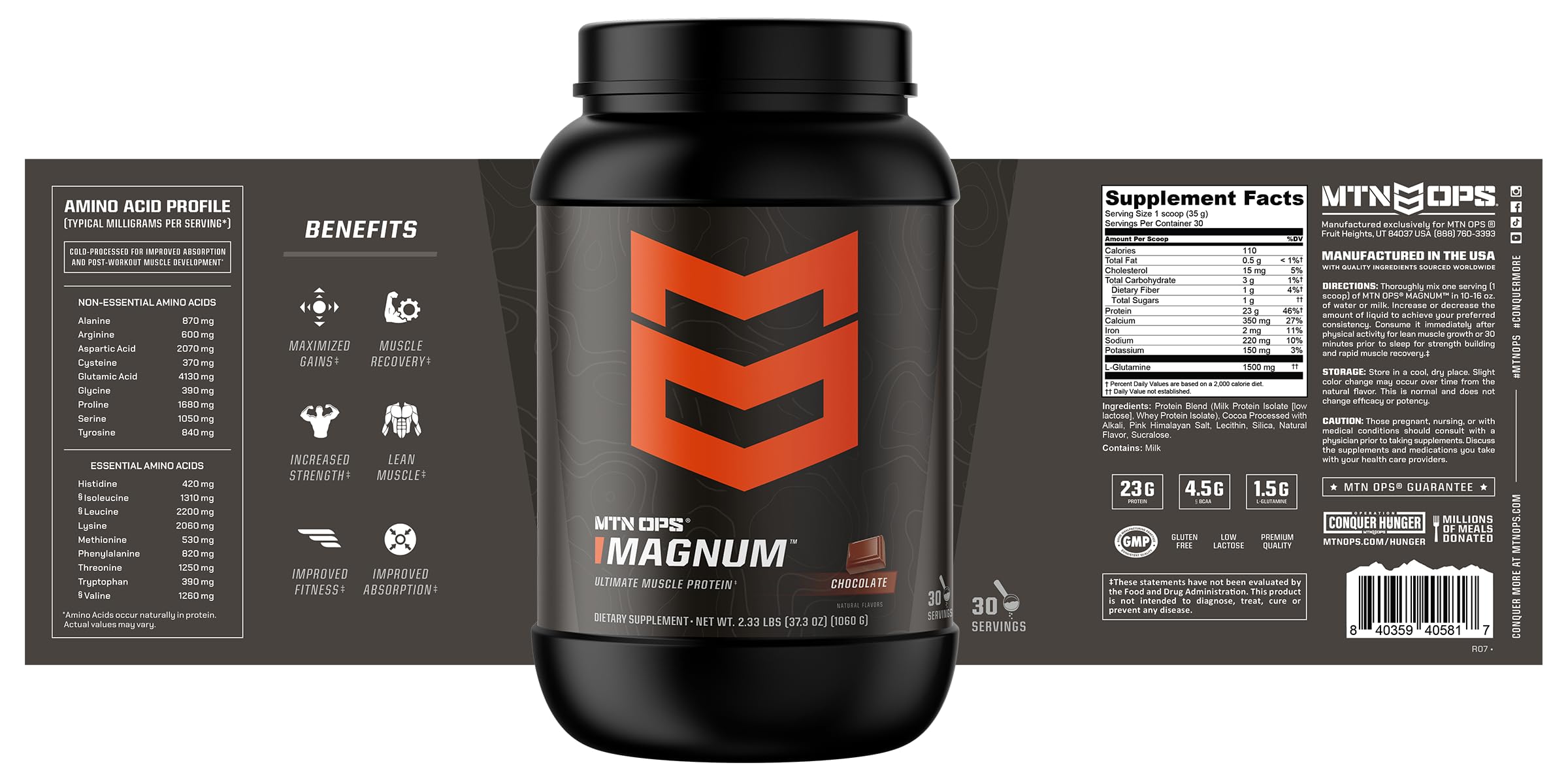 Post-workout Magnum shake poured into a glass.