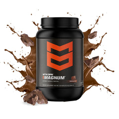 MTN OPS Magnum Chocolate scoop beside a shake for quick mixing.
