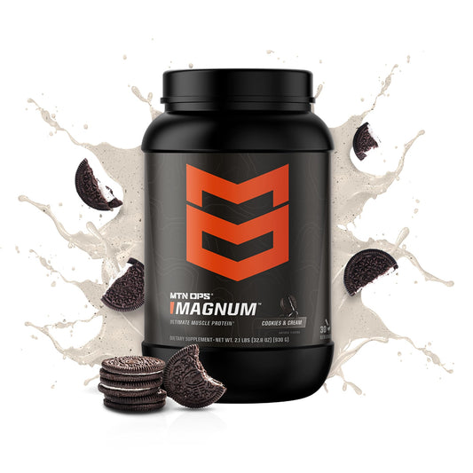 MTN OPS Magnum scoop inside the tub for easy serving