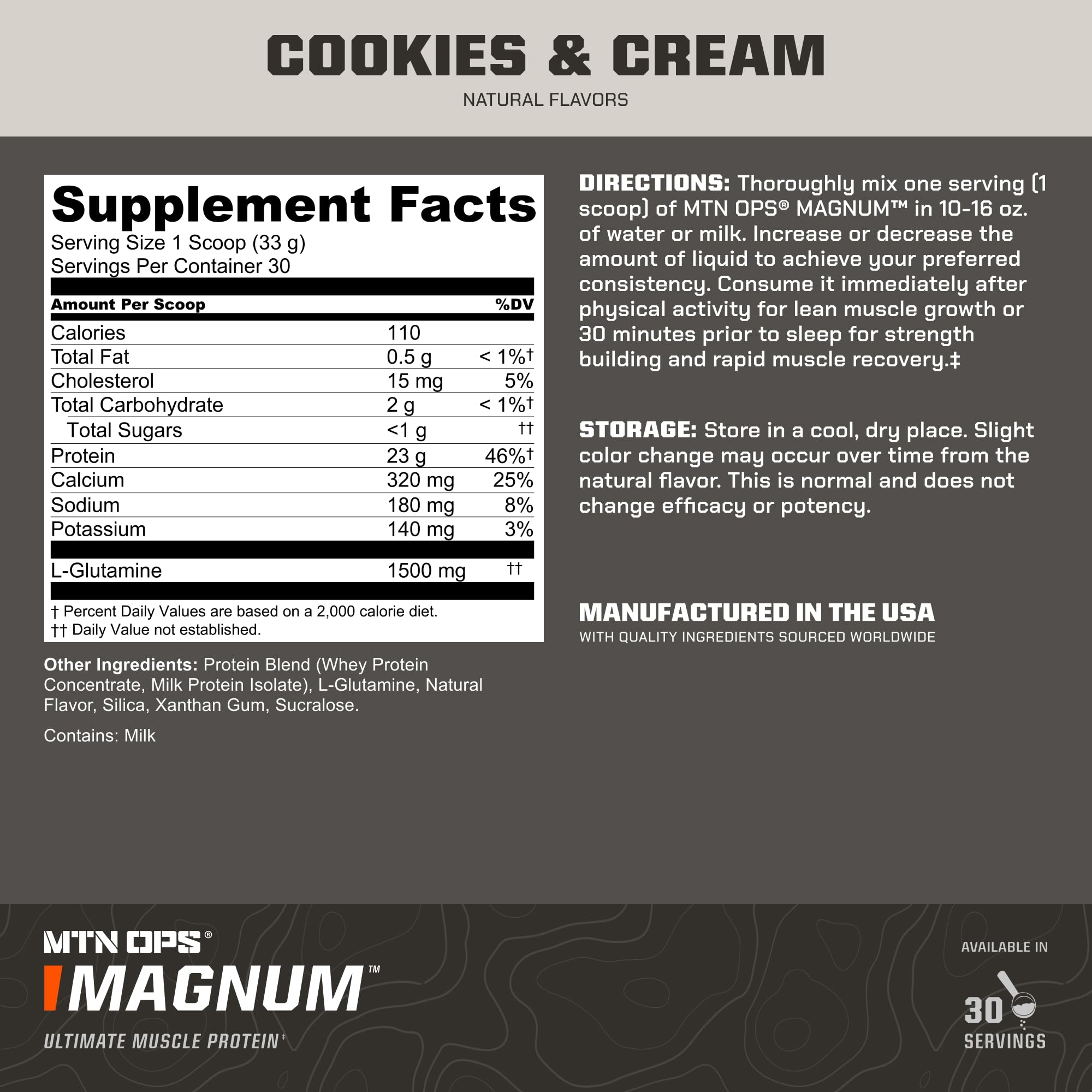MTN OPS Magnum shake in a glass after mixing smoothly
