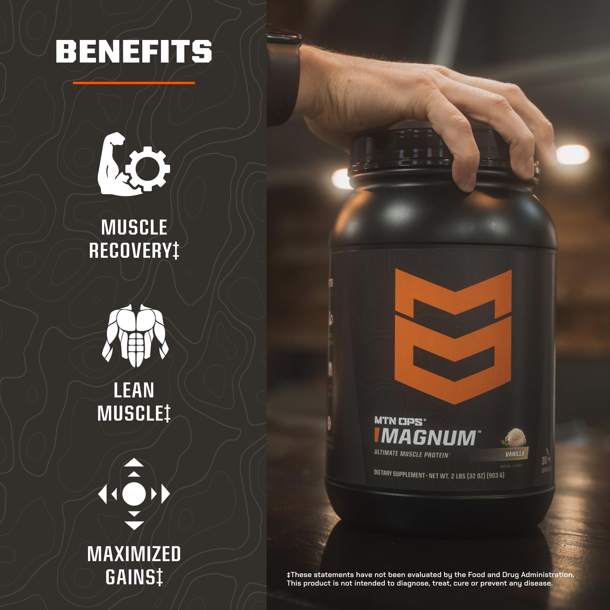 MTN OPS Magnum Strawberries & Cream packaging close-up