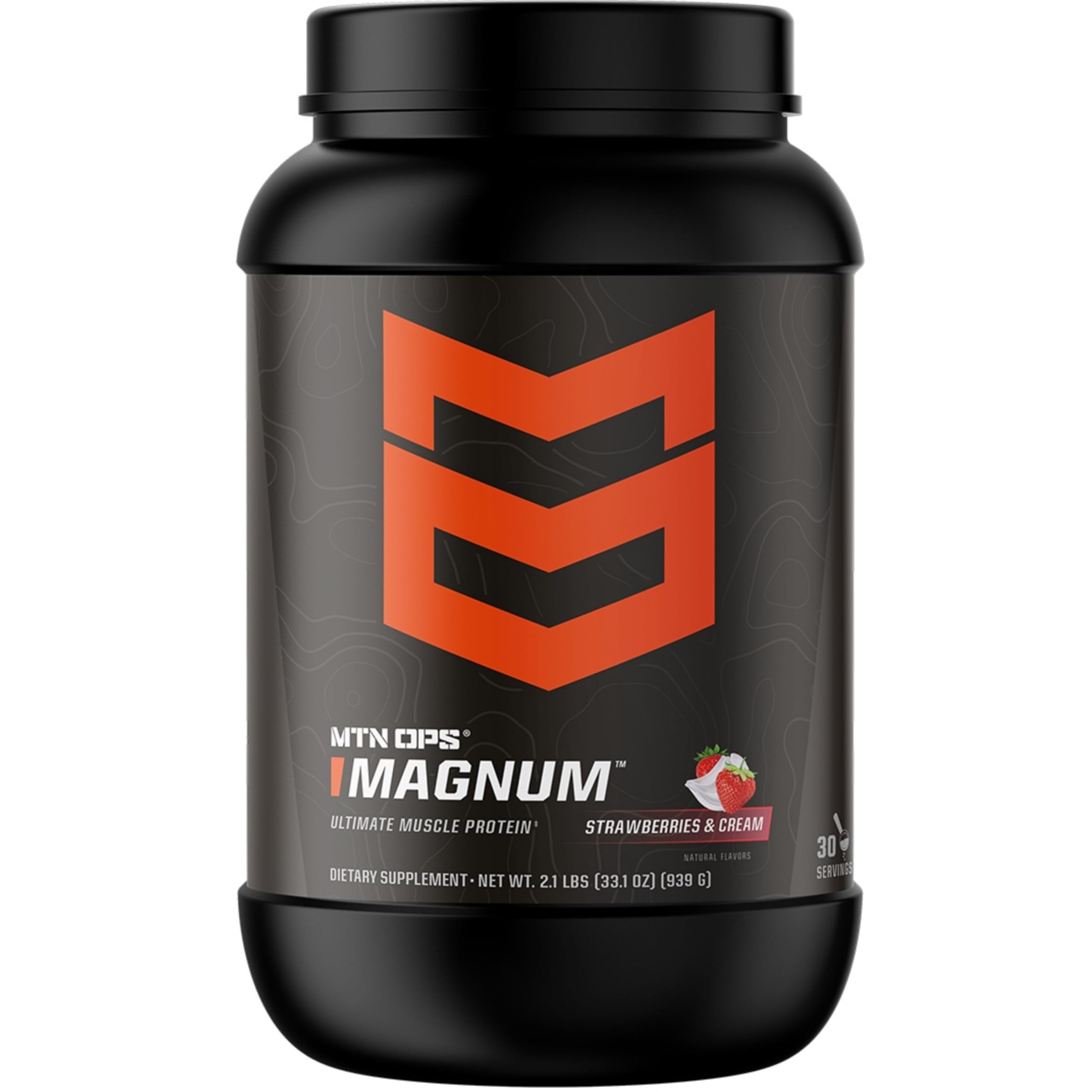 MTN OPS Magnum Strawberries & Cream tub for post-workout recovery