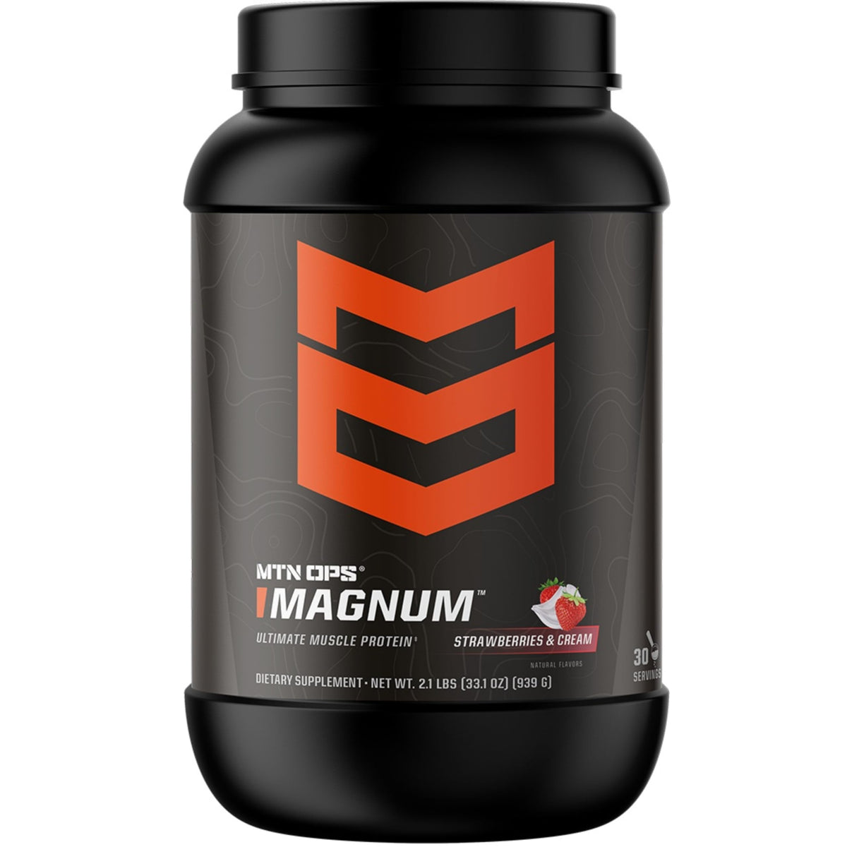 MTN OPS Magnum Strawberries & Cream tub for post-workout recovery