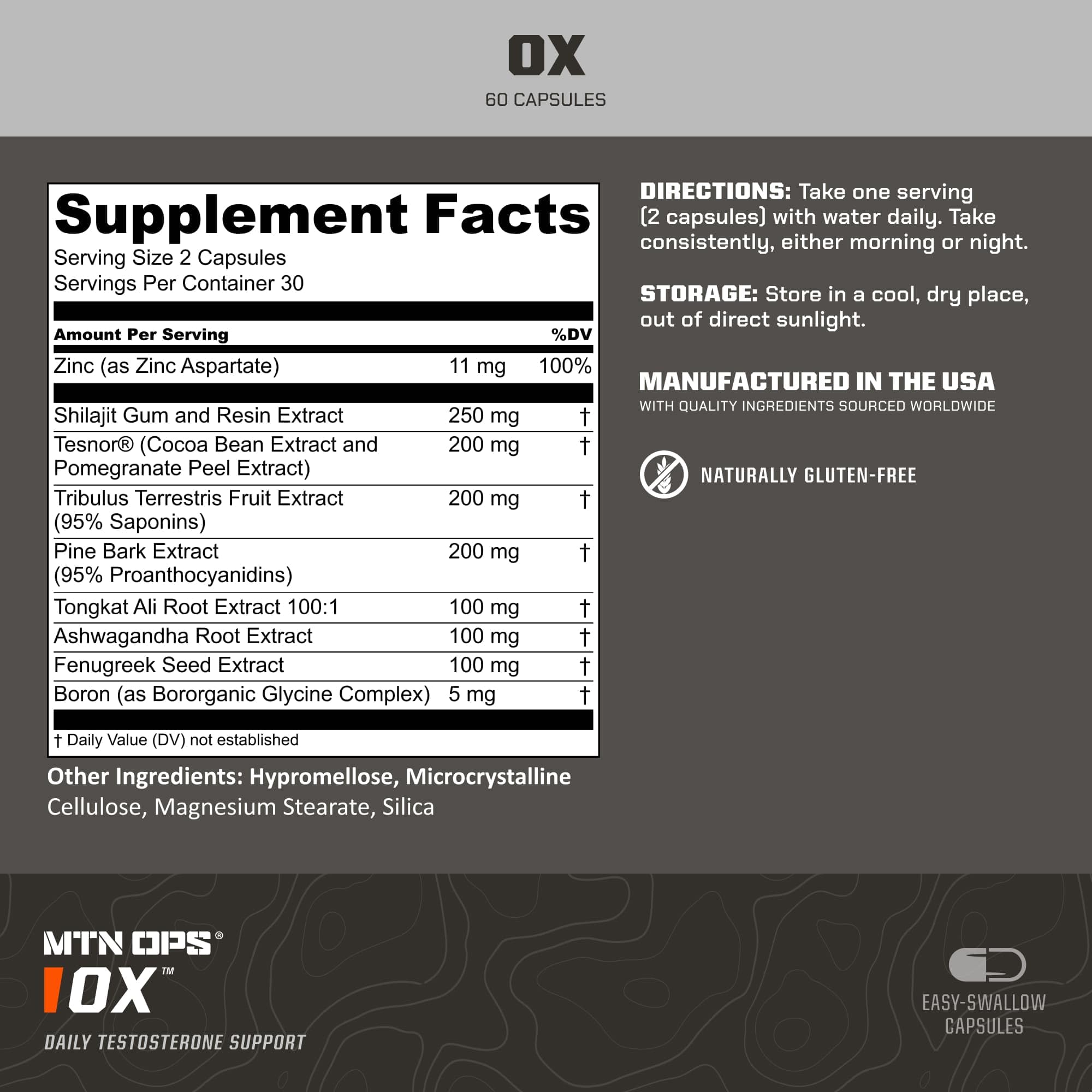 MTN OPS Ox Daytime pills — convenient capsules for daytime energy.