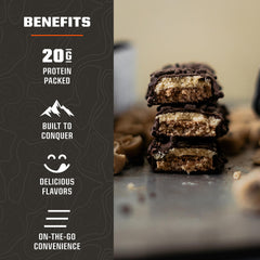MTN OPS Protein Bars 20g whey isolate icon emphasizing protein boost