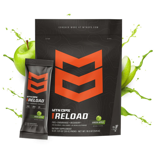 MTN OPS Reload single-serve stick pack for convenient fueling on the go.