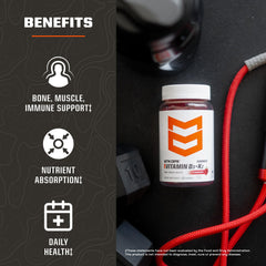 MTN OPS Vitamin D3 K2 Gummies pile demonstrates chewy servings for easy daily supplementation.