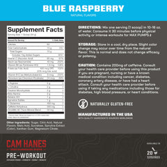Blue Raspberry MTN OPS Yeti powder ready to mix into drink