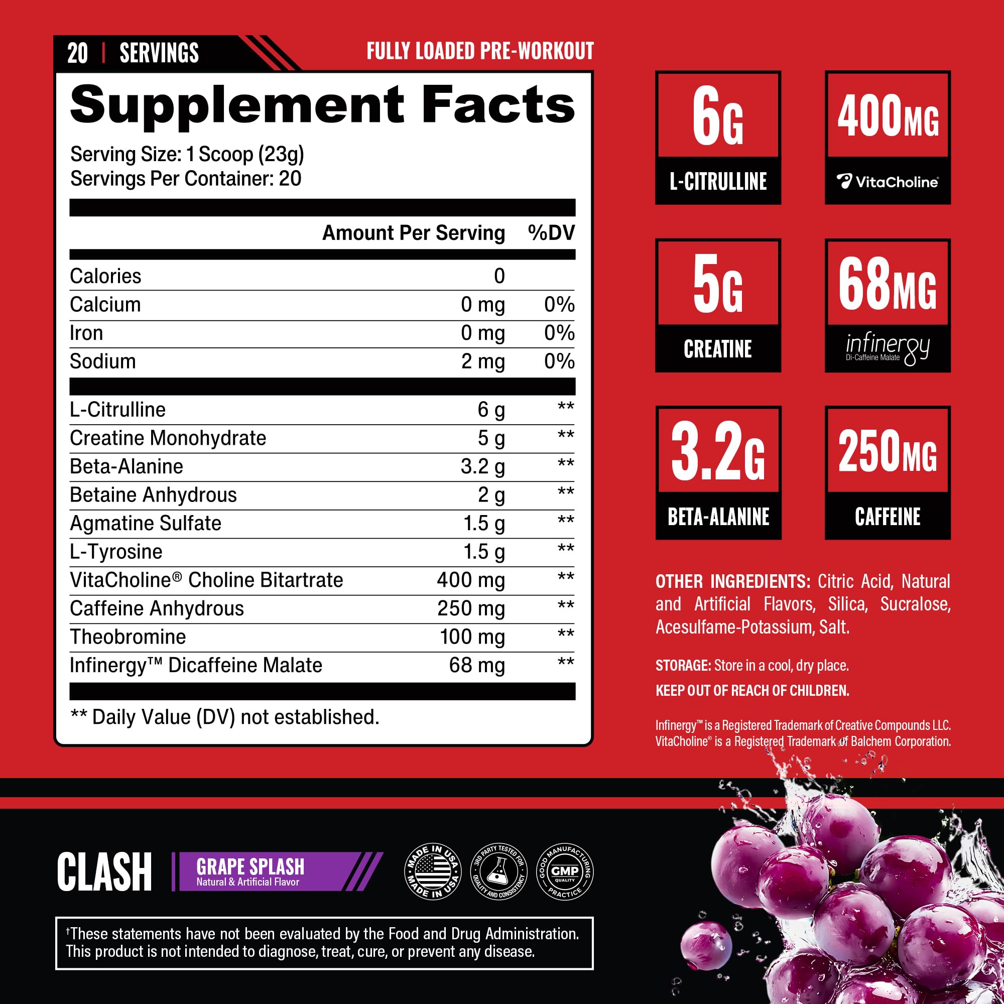 MTS Clash Grape Splash creatine-dose supports strength during workouts