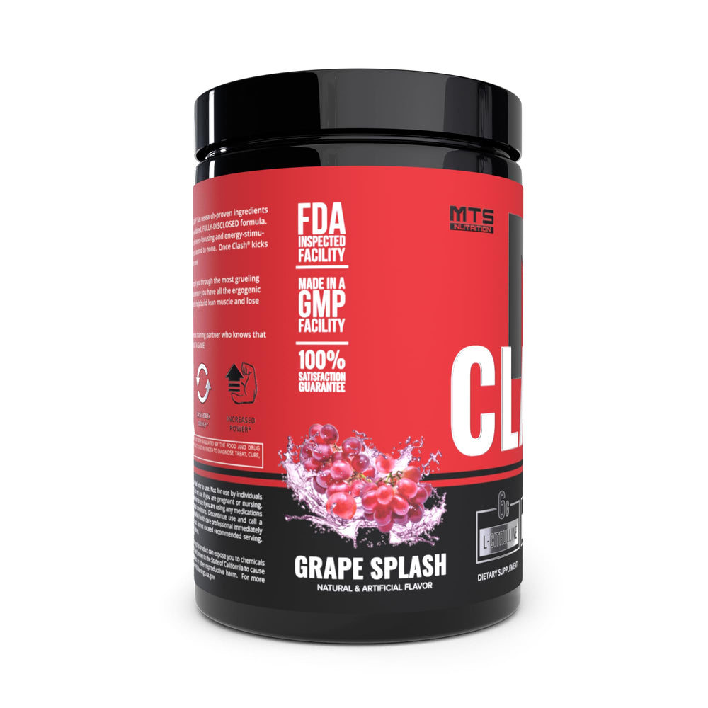 MTS Clash Grape Splash mixed pre-workout ready to fuel performance