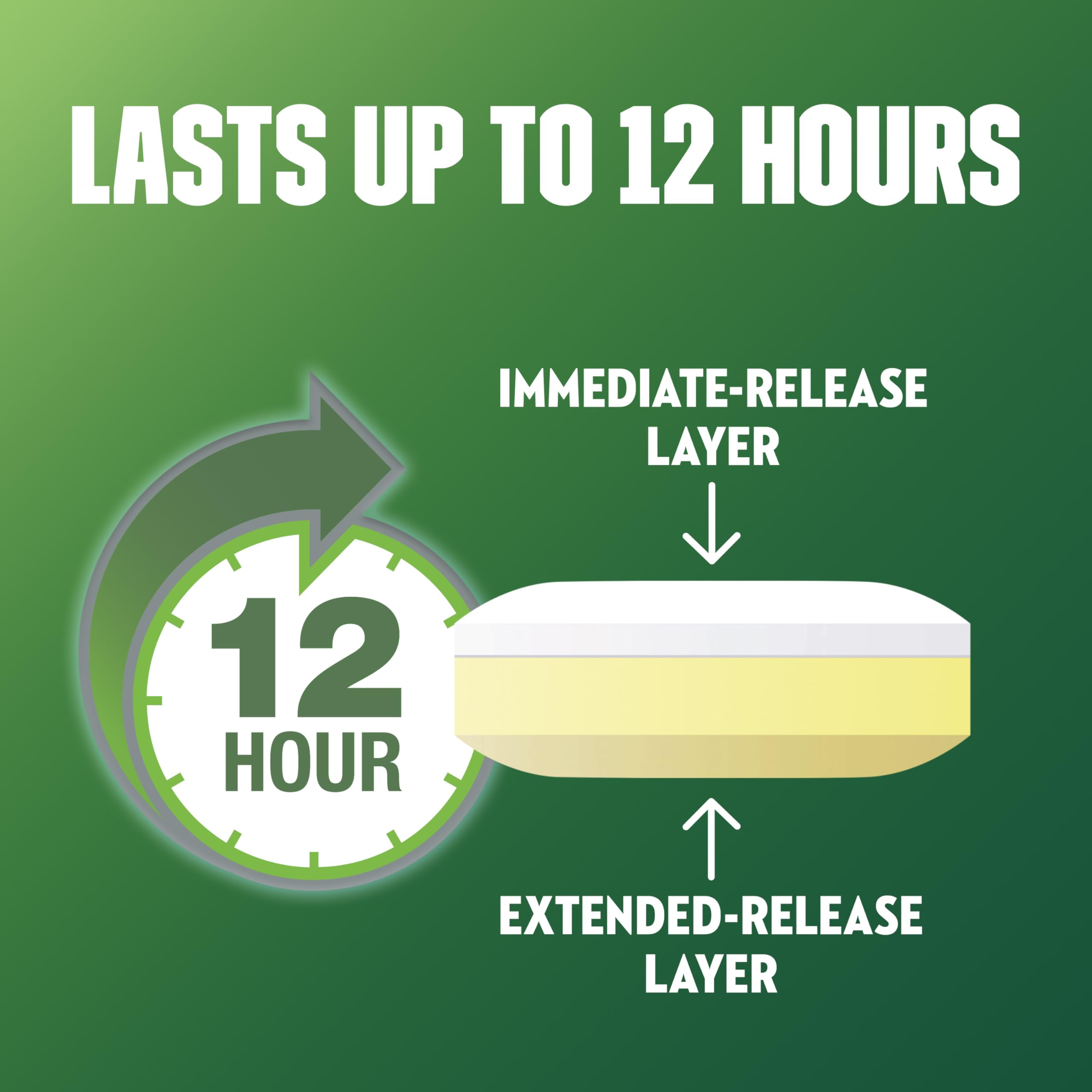 Mucinex DM 12hr tablets close-up showing bi-layer design.