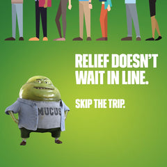 Mucinex DM 12 Hr wet cough relief concept visual.