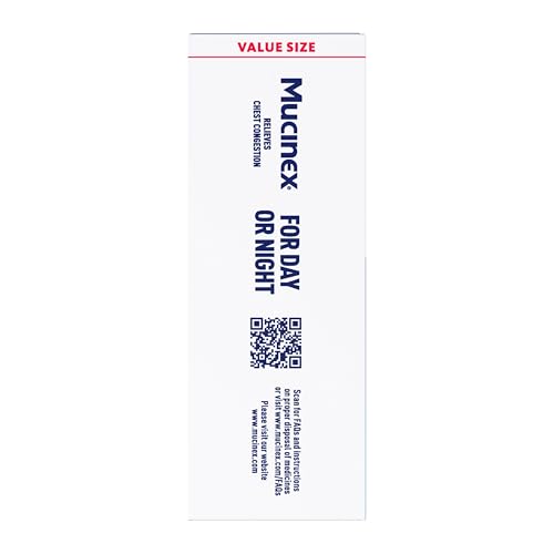 Mucinex packaging on shelf communicates trusted adult cold relief.
