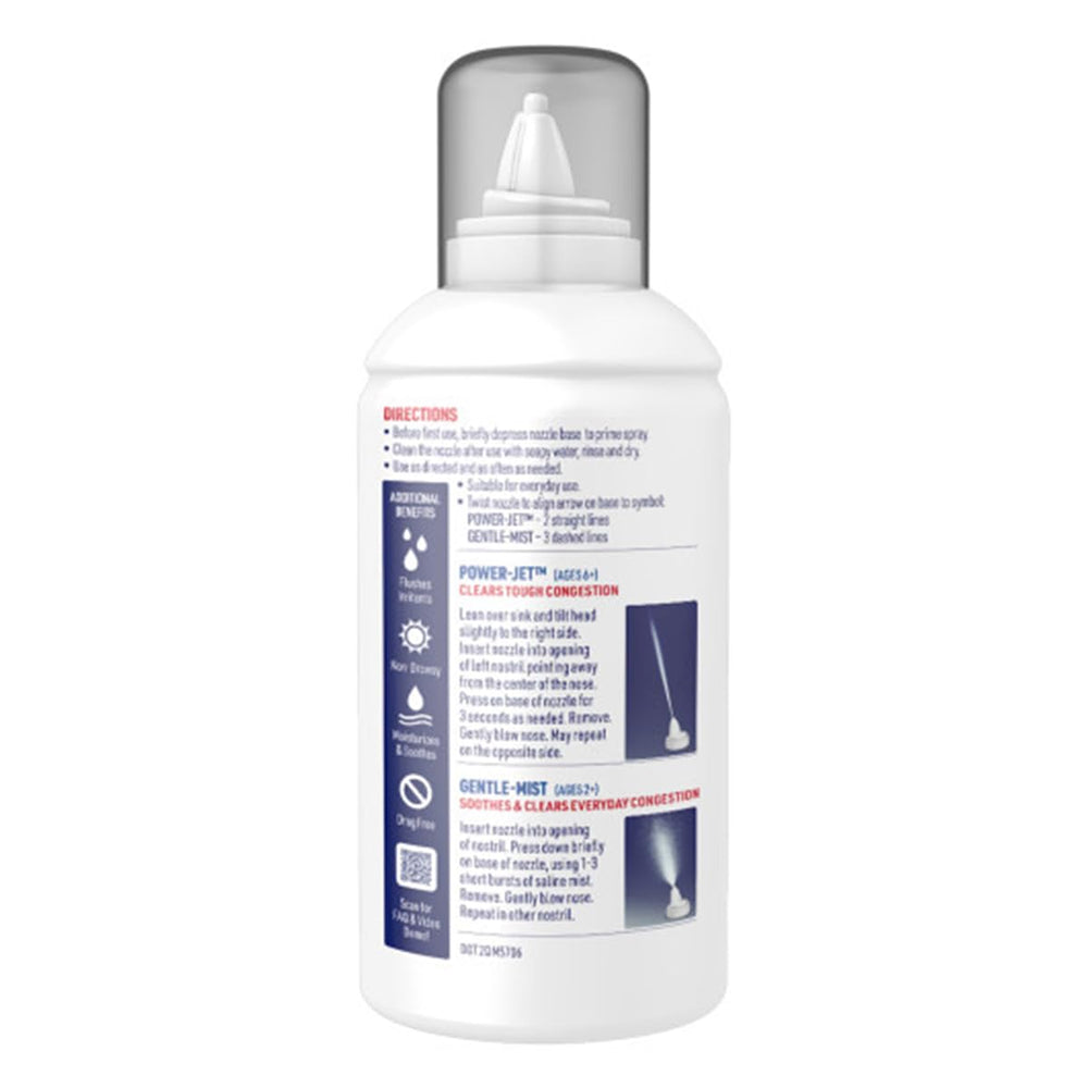 Mucinex Sinus Saline nasal rinse bottle with additive-free formula.
