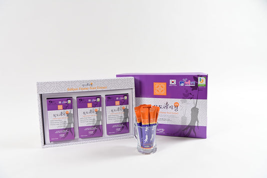 MUGUNGHWA FOOD balloon flower root extract bottle, ideal for natural cough care.