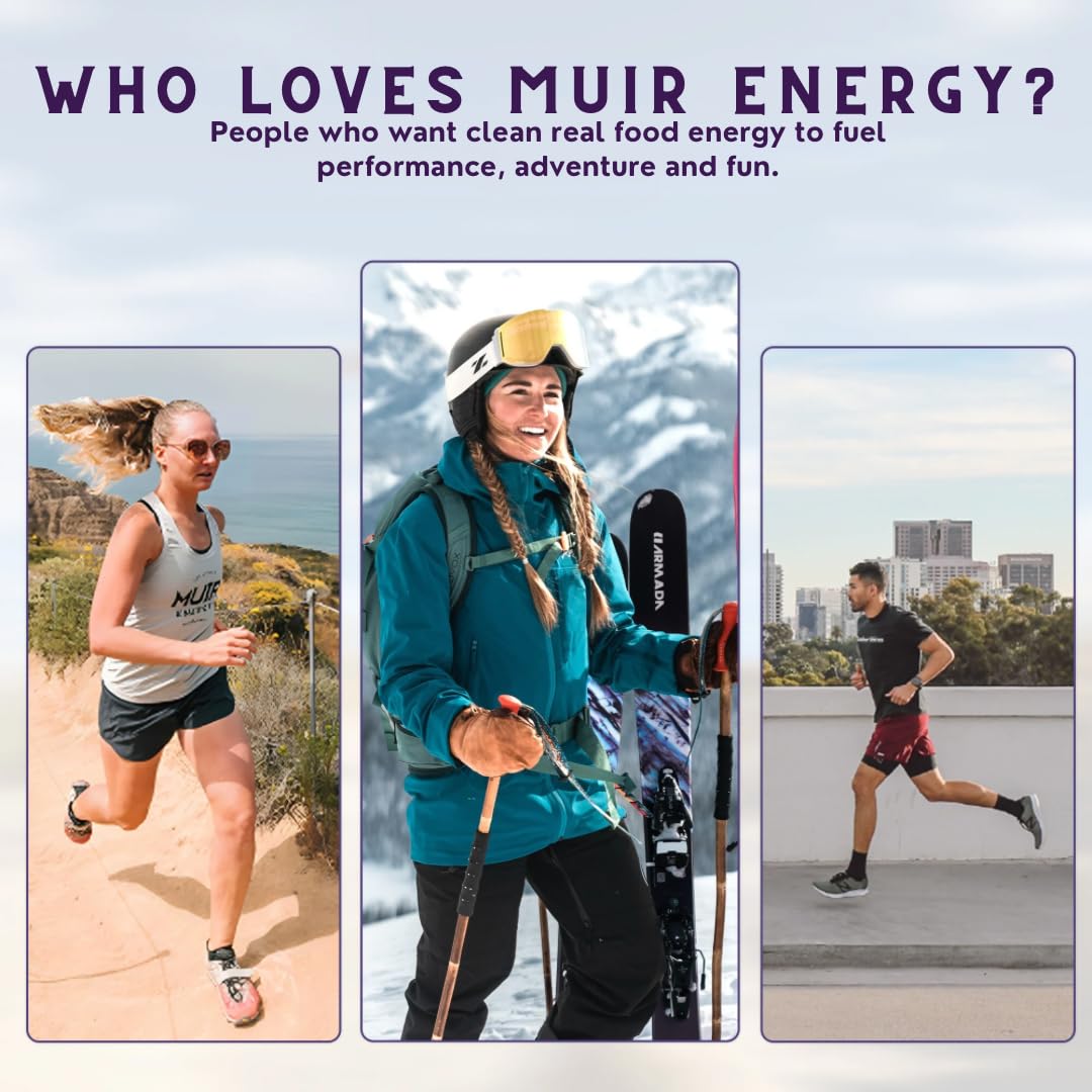 Athlete grabbing Muir Energy gel during a run to maintain pace.