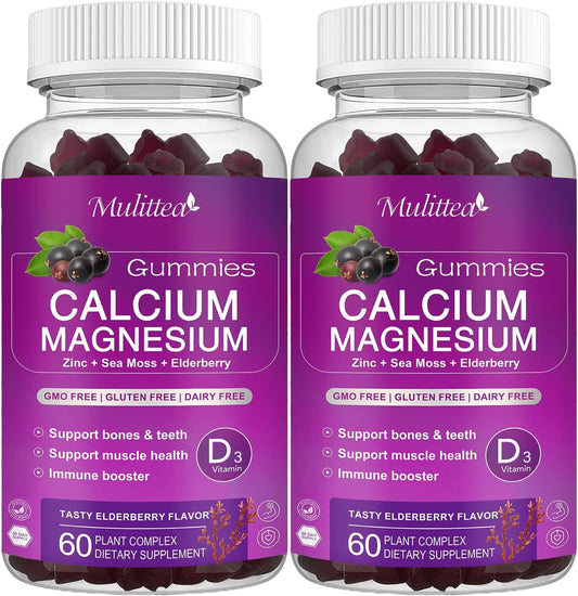 Mulittea gominolas calcio-magnesio-zinc: empaque práctico para uso diario
