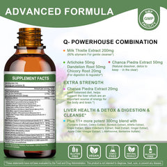 Mulittea Liver Health Drops dropper close-up for precise dosing.