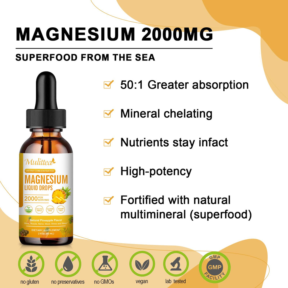 Mulittea Magnesium Glycinate Liquid on shelf supports daily wellness.