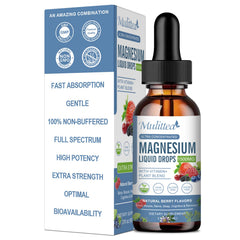 Mulittea magnesium glycinate liquid drop bottle view for daily calm and sleep support