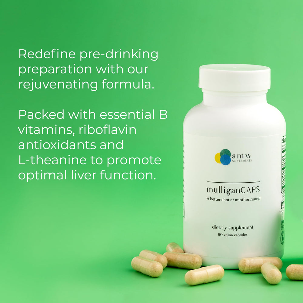 MulliganCaps capsules being poured into a glass for easy intake
