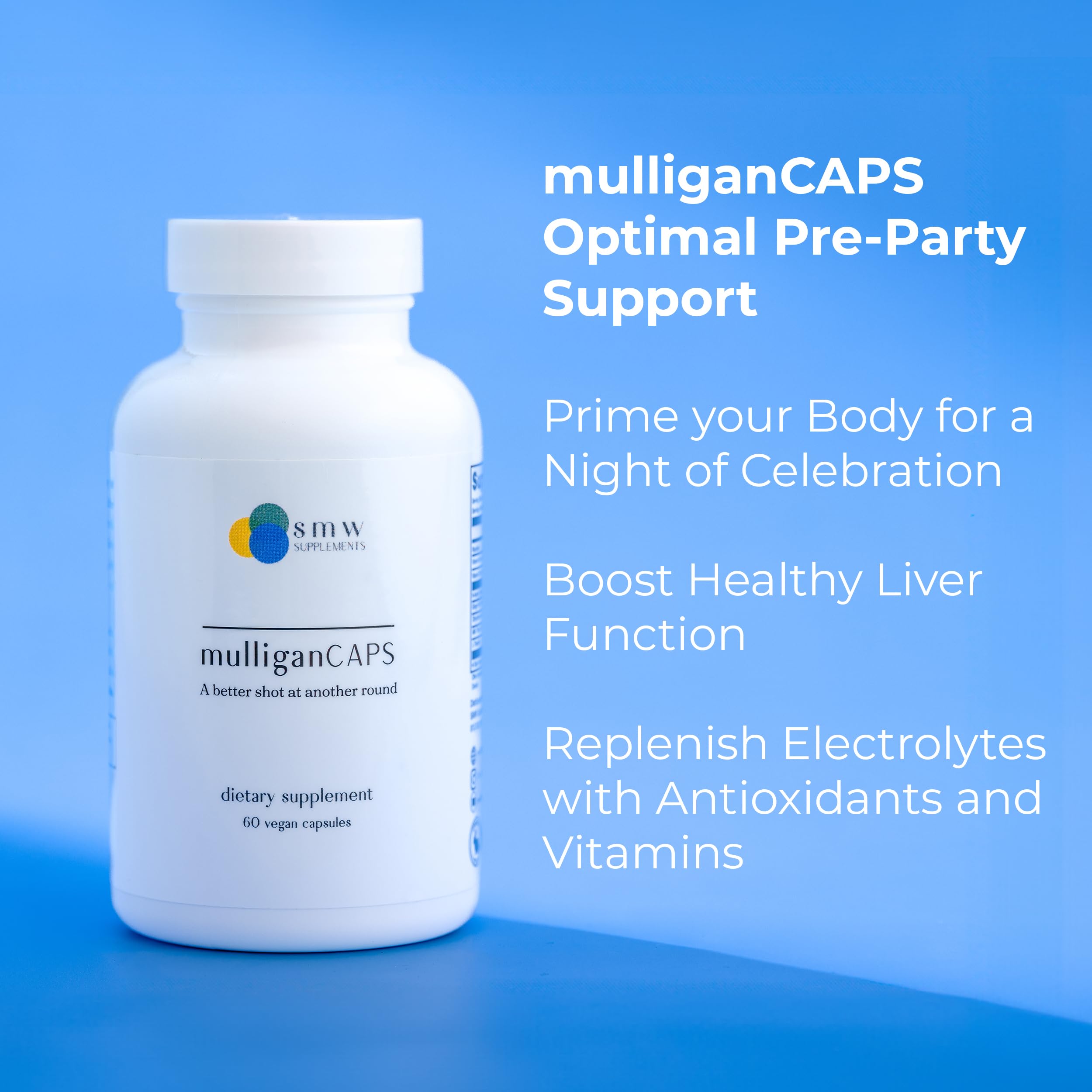 MulliganCaps label detail highlights B vitamins and riboflavin