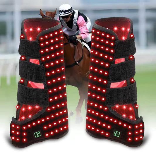 MUMAIS Horse Red Light Therapy Boot front view for leg recovery