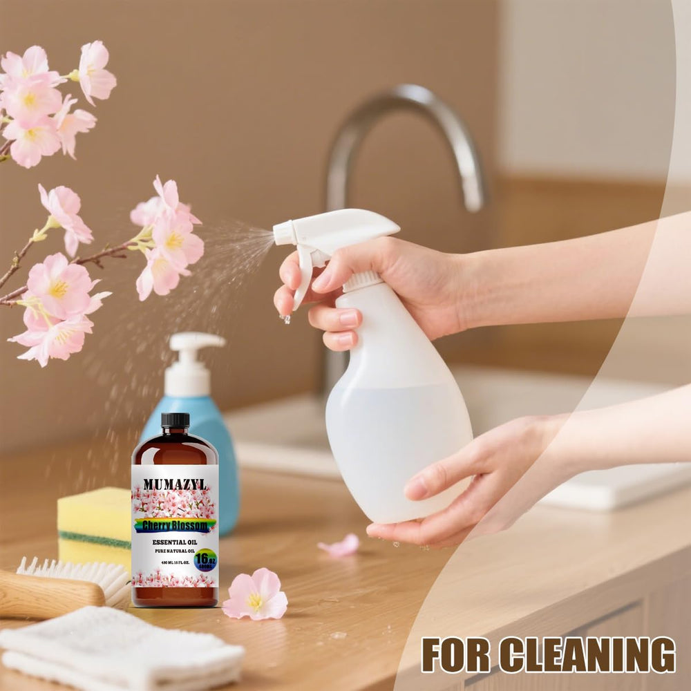 Relaxing aromatherapy with MUMAZYL Cherry Blossom Oil in a calm space