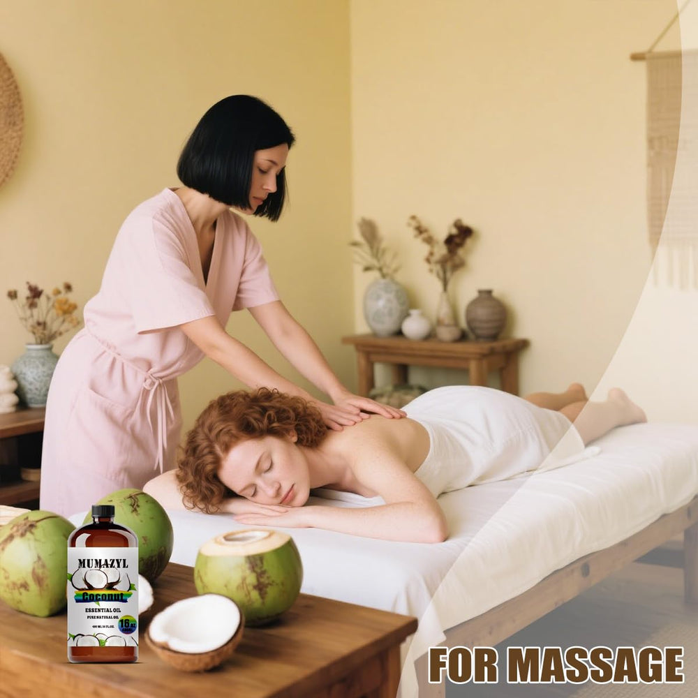 MUMAZYL Coconut Oil enhances bath bombs for silky skin.