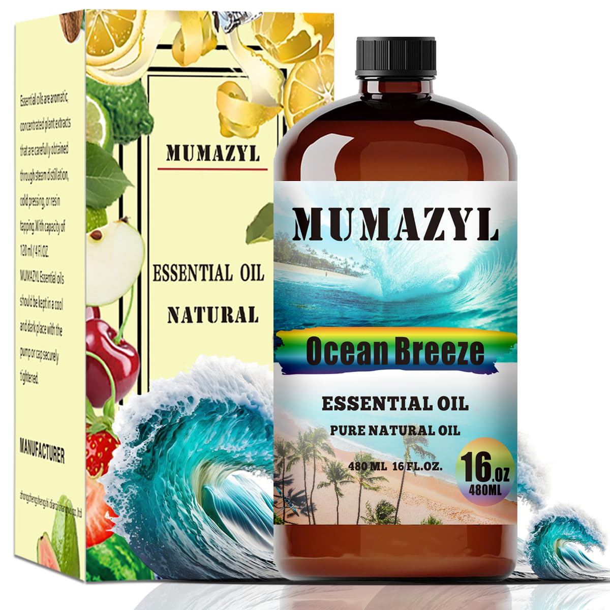 MUMAZYL Ocean Breeze oil bottle pour for diffuser aroma.