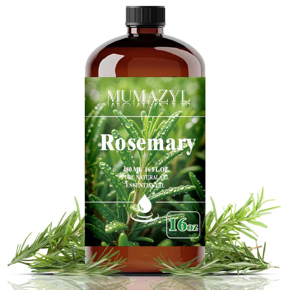 MUMAZYL rosemary oil 16oz amber bottle ready for diffusion