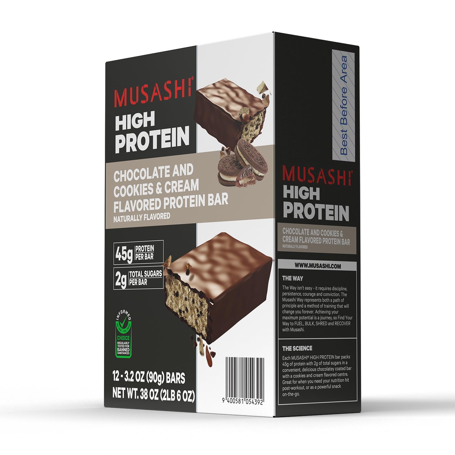 Athlete holding Musashi bar after training for performance focused nutrition