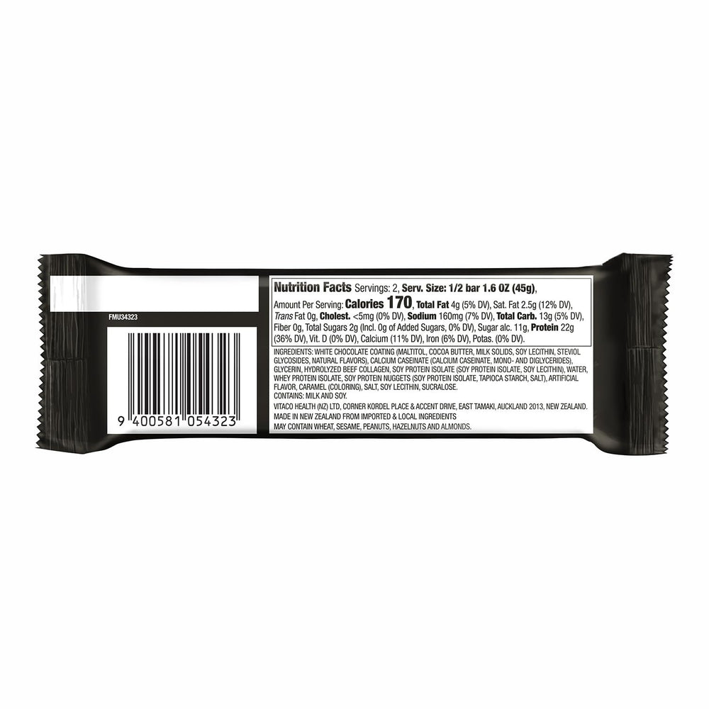 MUSASHI High Protein Bar held in hand for on-the-go snacking.