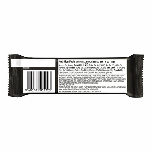 MUSASHI High Protein Bar held in hand for on-the-go snacking.