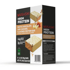 Nutrition label close-up shows 45g protein per bar.